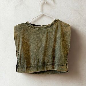 Zenana Acid Wash Crop Top NEW!